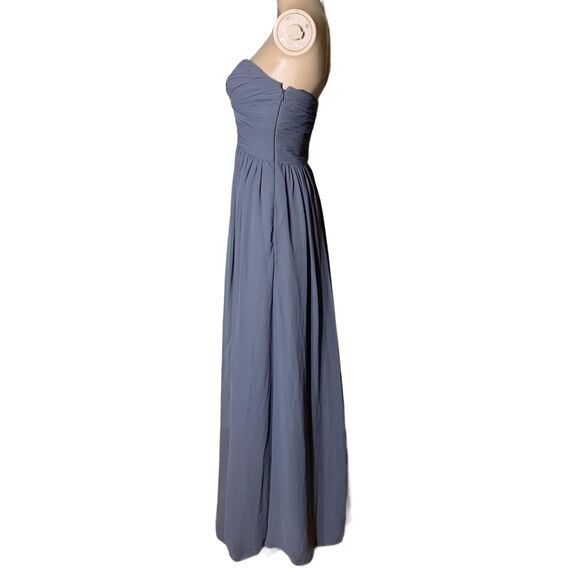 Bill Levkoff Womens Maxi Dress Gown Strapless Sweetheart Formal Gray Size 2 - Picture 5 of 13